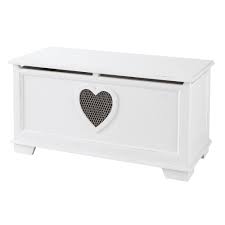 Wooden Chest In White W 90cm Valentine Cassapanca Legno Stanza Di Bambino