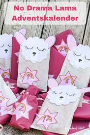 Vorlage Lama Adventskalender No Drama Lama Adventskalender Basteln Adventskalender Kinder Basteln Adventskalender Kinder
