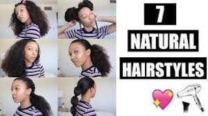 Blow drying sets hair where you want to go. 7 Natural Hairstyles On Blow Dried Hair Fun And Easy Youtube