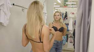Get great deals on ebay! Beautiful Girl Looking In The Mirror And Trying On Bra In Dressing Room Video By C Lsfootage Stock Footage 265547038