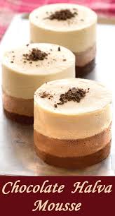 Chocolate Halva Mousse Recipe Chilled Desserts Dessert Recipes Easy Desserts