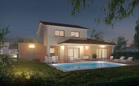 Majorque Nuit Construction Villa Demeure Etage Moderne Majorque Nuit Construction Maison Maison Moderne Maison