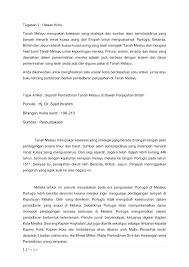 Walau apapun faktor yang mendorong penjajahan inggeris di tanah melayu, penjajahan ini sememangnya memberi kesan yang sangat mendalam ke atas tanah melayu sama ada dari aspek politik, ekonomi, mahupun sosial masyarakat di tanah melayu sehinggalah sekarang. Https Pdfcoffee Com Download Tugasan Ulasan Kritis Pdf Free Html