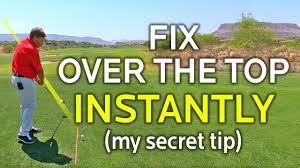 See how the club head doesn't break through the glass at any once you feel like you have your swing on the correct path into the ball, the second step is to control the rotation of your hands through the golf ball. Fix An Over The Top Swing Instantly My Secret Tip Youtube