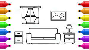 See more ideas about kid room decor, kids bedroom, kids room. How To Draw Paint Living Room Fun Coloring Pages For Kids Youtube