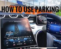 MercedesBenz MBUX Active Parking Assist screen display and camera 360 view, buatan AI