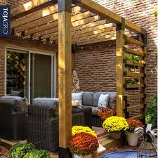 Pergola Kit For 6x6 Wood Posts With Knect 2x6 Top Rafter Brackets Pergola Pergola Kits Diy Pergola Kits