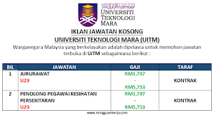 Kerja kosong pengurusan air selangor. Jawatan Kosong Jururawat Penolong Pegawai Kesihatan Persekitaran Uitm 2019 Salam Kerjaya