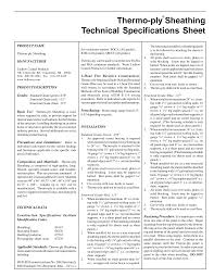 Maybe you would like to learn more about one of these? Http Www Texasinspector Com Files Thermo Ply Installation Instructions Pdf