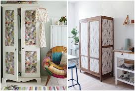 Papier Peint Armoire En Quelques Idees Relookees Armoire Idees Mobilier De Salon Relooking Meuble