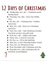 Make sure you check all of the fun winter activities off our ultimate christmas bucket list. 12 Days Of Christmas Starts Today Panther S Tale