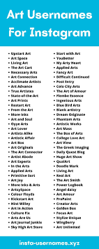 Art names ideas for instagram. Art Usernames For Instagram 2022 Art Names Ideas For Instagram