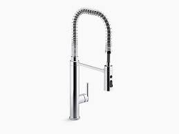 The most common troubleshooting and repair issues that arise in kohler faucets revolve around the cartridge and the sprayer head. K 24982 Purist Semi Professional Kitchen Faucet Kohler