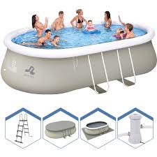 Jilong Piscine Ovale Hors Sol Structure 540x304x106cm Echelle Pompe Housses 17449eu Avis Et Prix Manomano