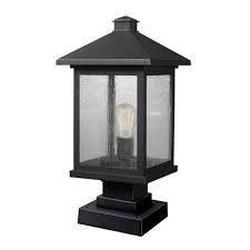 Z Lite Portland Oil Rubbed Bronze 19 Inch One Light Outdoor Pier Mount Light 531phbs Sqpm Orb Bellacor