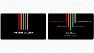 Black stylish business card two sided. Double Sided Business Card Template Vector Free Download