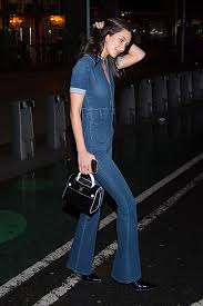 She also posed with other monochromatically dressed models at the event, sister bella hadid and ashley graham. Bella Hadid Steps Out In Second Skin Overalls Jumpsuit Marie Claire Australia