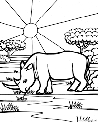 Download Rhino Free Animal S For Kids0897 Coloring Pages Printable