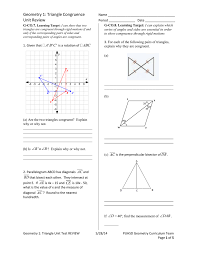 Sas stands for side, angle, side and means that we have two triangles where we know two sides and the included angle are equal. Unit 3 Triangles Test Review Geometry Honors