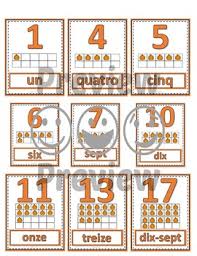 Number Anchor Charts 0 To 20 With Ten Frames Pumpkin Autumn Theme French