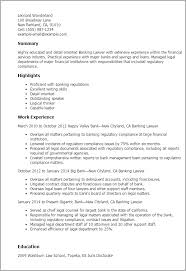 An attorney resume sample that gets jobs. Banking Lawyer Resume Template Best Design Tips Myperfectresume