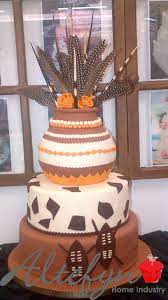 The End Result Its A Traditional 3 Layer Chocolate Cake One Of Papadi S Favourites Traditional Wedding Cakes African Wedding Cakes Traditional Wedding Decor