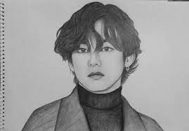 Aroha astro official fan colors: Ak Art S A New Sketch Of Bts Member V Kim Taehyung Facebook