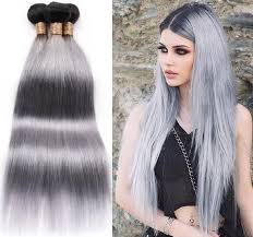 If you have black hair, consider yourself blessed because so many colors will look amazing coupled with your color. 3bundles Ombre Hair Bundles 2tone 1b Grey Human Hair Bundles Etsy
