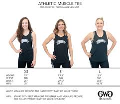 Size Chart Athletic Muscle Tee Girls With Guns