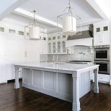 Gray Island With Square Legs Kitchen Island With Seating Kitchen Island With Legs Kitchen Renovation