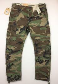 Denim Amp Supply Ralph Lauren Men Military Army Camo Drop Fit Cargo Pants 36x30 Erkek Giyim Giyim