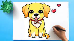 Draw a face for one puppy, legs and tail for the other. How To Draw A Dog Puppy Drawing Youtube