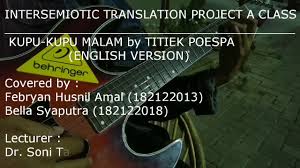 Is not about how much you say i love you. Titiek Poespa Kupu Kupu Malam English Version Youtube