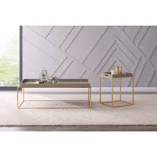 Inspired by designs of 1930s france, we wrapped the top of our coffee table in light gray faux shagreen, and set it on a base of gilded iron. Mercer41 Feyre Shagreen 2 Piece Coffee Table Set Reviews Wayfair