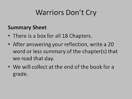 Click here to get an answer to your question what is the author's purpose in warriors don't cry. Bell Ringer Subject Verb Agreement Ppt Download