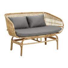 Quality synthetic rattan is extremely durable as well but there is one major difference. Buy Nordal Rattan Sofa With Seat Pads Grey Natural Amara