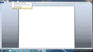 Microsoft Office Word 2010 Minimize And Maximize The Ribbon Youtube