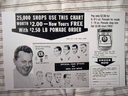 1950s Lb Pomade Official Hair Styles Men Boys Chart