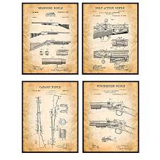 20% off with code summerpartyz. Antique Rifles Patent Art Prints Vintage Wall Art Poster Set Chic Home Decor For Den Man Cave Office Great Gift For Men Gun Shotgun Firearms Second Amendment Nra