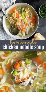 Homemade Chicken Noodle Soup Made With Homemade Chicken Broth And Filled With Hea Chicken Noodle Soup Homemade Chicken Noodle Soup Soup Recipes Chicken Noodle