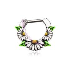 daisy clicker ring for septum daith piercings septum jewelry piercings septum piercing jewelry
