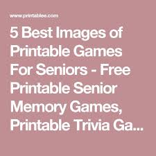 Jigsaw puzzles are one of the best brain exercises for older adults. P R I N T A B L E M E M O R Y G A M E S F O R S E N I O R S Zonealarm Results