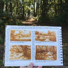 Woods And Meadows This Morning Working Monochrome With Liquitex Burnt Umber Ink I Ve Been Feeling Restless And Scattered Lately So Simple Studies And Rhythmic