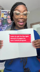 Funeral Program Message