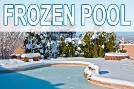 Frozen pipes can get cracks which can be a real problem. Frozen Swimming Pool What To Do With A Frozen Pool Intheswim Pool Blog