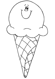 Ice cream cone coloring page. Kawaii Coloring Pages Ice Cream Novocom Top