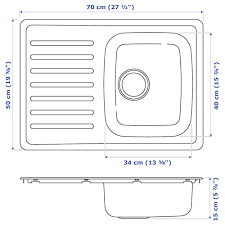 Fyndig Evier Integre 1 Bac Avec Egouttoir Acier Inoxydable Ikea