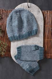How to knit jogless stripes in the round | circular knitting. Icy Stripes Hat Mitts Knit Pattern Download Gloves Mittens Hats Knitting Patterns Interweave