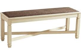 Benches are a great alternative to chairs by providing extra space and a cleaner look to your dining room. Bolanburg Relaxed Vintage Upholstered Dining Room Bench With Nailhead Trimming Belfort Furniture Dining Benches