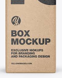 You can personalize this packaging mockup by using the smart object layers. Kraft Box Mockup In Box Mockups On Yellow Images Object Mockups